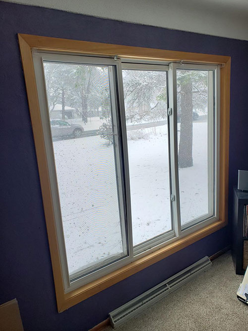 Energy-efficient double-pane window installation in a Plymouth, MN home with advanced Low-E glazing