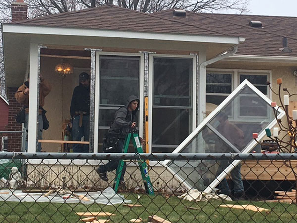 Energy-efficient double-pane window installation in Hopkins, MN home for winter and summer comfort