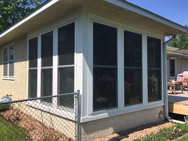 Modern energy-efficient windows installed on a Roseville MN home exterior