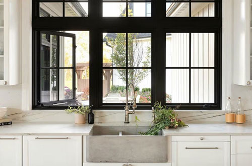 Energy-efficient windows installed on a residential home. Contact A Pane in the Glass Construction for new window installation White Bear Lake Minnesota